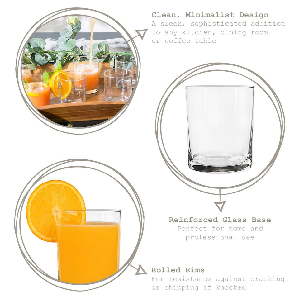 image 1 of LAV Liberty Whiskey Glasses - 280ml - Clear - Pack of 6 Clear