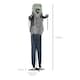 image 7 of HOMCOM Halloween Skeleton Werewolf Animatronic Prop with Light Up Eyes