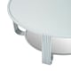 image 3 of Jolie Round Mirrored Top Silver Frame Table Silver