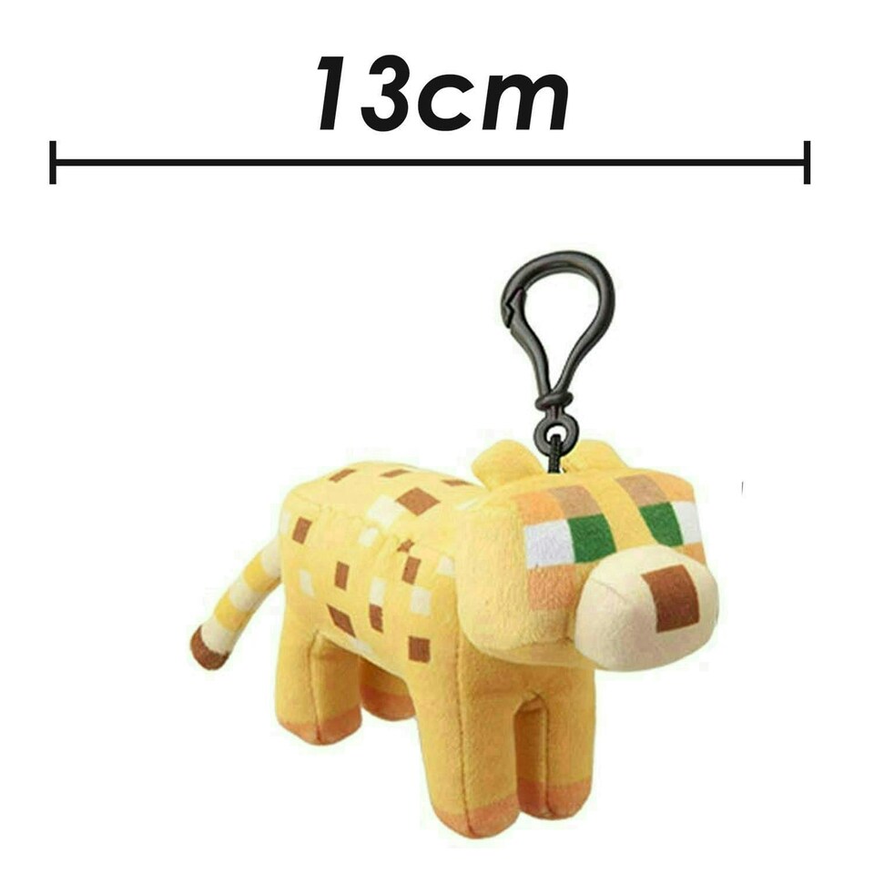 image 1 of Minecraft Ocelot Soft Toy Clip On Video Game Character-Officially Licensed Toy Plush 13cm Yellow