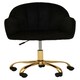 image 3 of Interiors by Premier Brent Black Velvet And Gold Base Home Office Chair