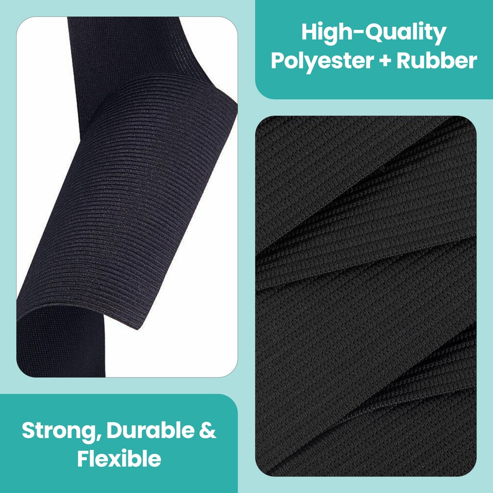 image 1 of 25mm Black Elastic Thread Bead Stringing DIY Crafts - 5 Metres