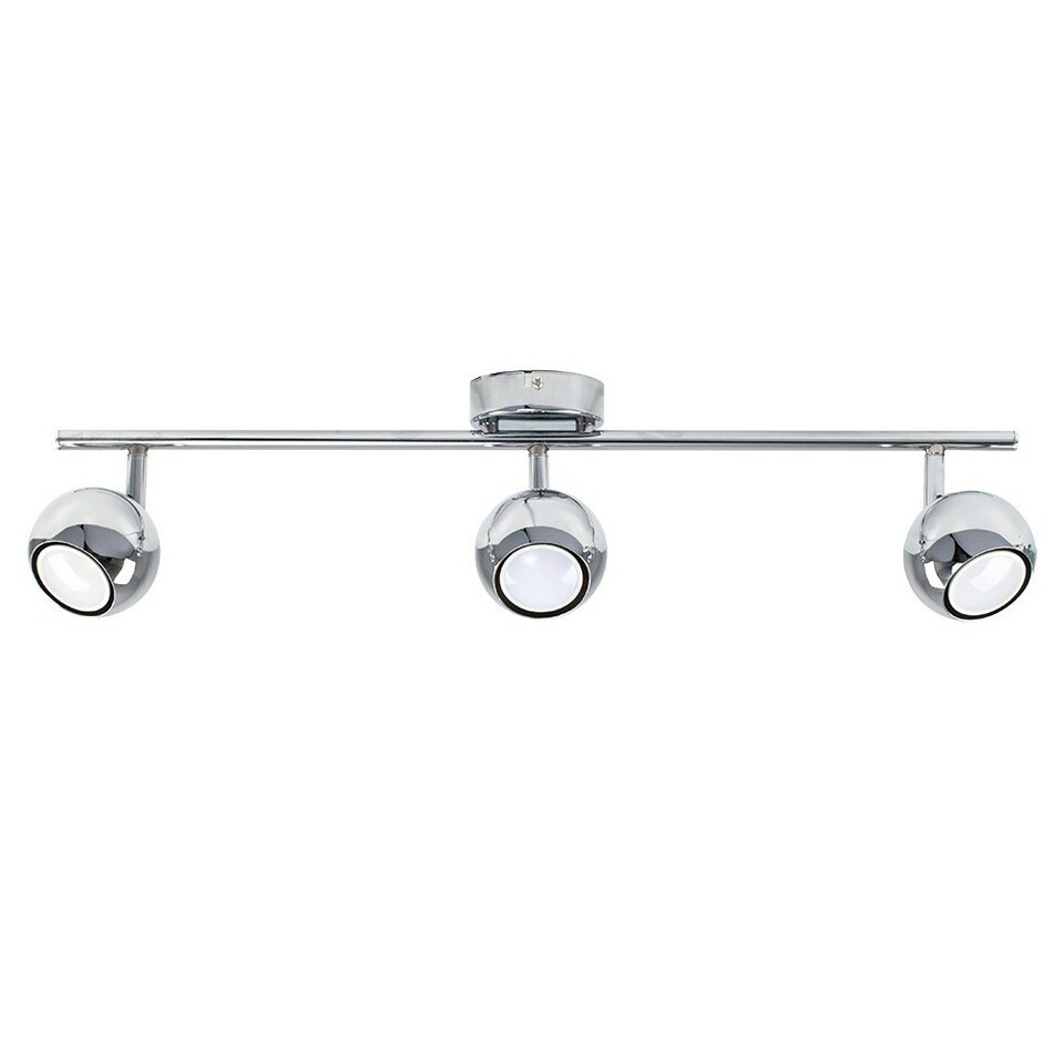 image 1 of ValueLights Mini Retro 3 Way Silver Eyeball Chrome Spotlight
