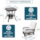 image 7 of 3 PCS Garden Furniture Set, Swivel Wicker Bistro Set with Ice Bucket Table, Upholstered Lounge Chair Set