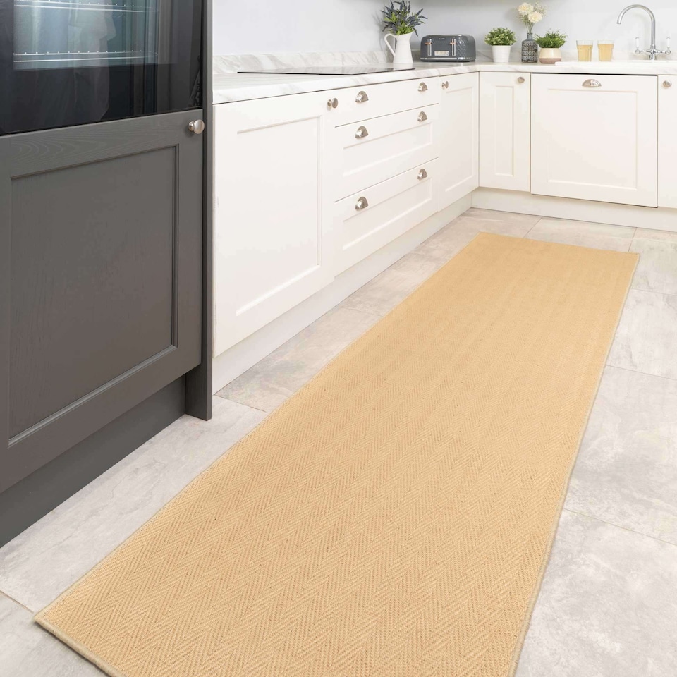 image 1 of KUKOON Natural Jute Beige Living Room Area Rugs & Runners 160cm x 230cm