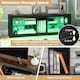 image 4 of COSTWAY TV Stand LED Light for 65 Inch Modern Media Console Table Shelves