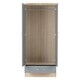 image 9 of Nevada 2 Door 1 Drawer Wardrobe - L52 x W78 x H182.5 cm - 3D Effect Grey | Grey | 3D Effect Grey