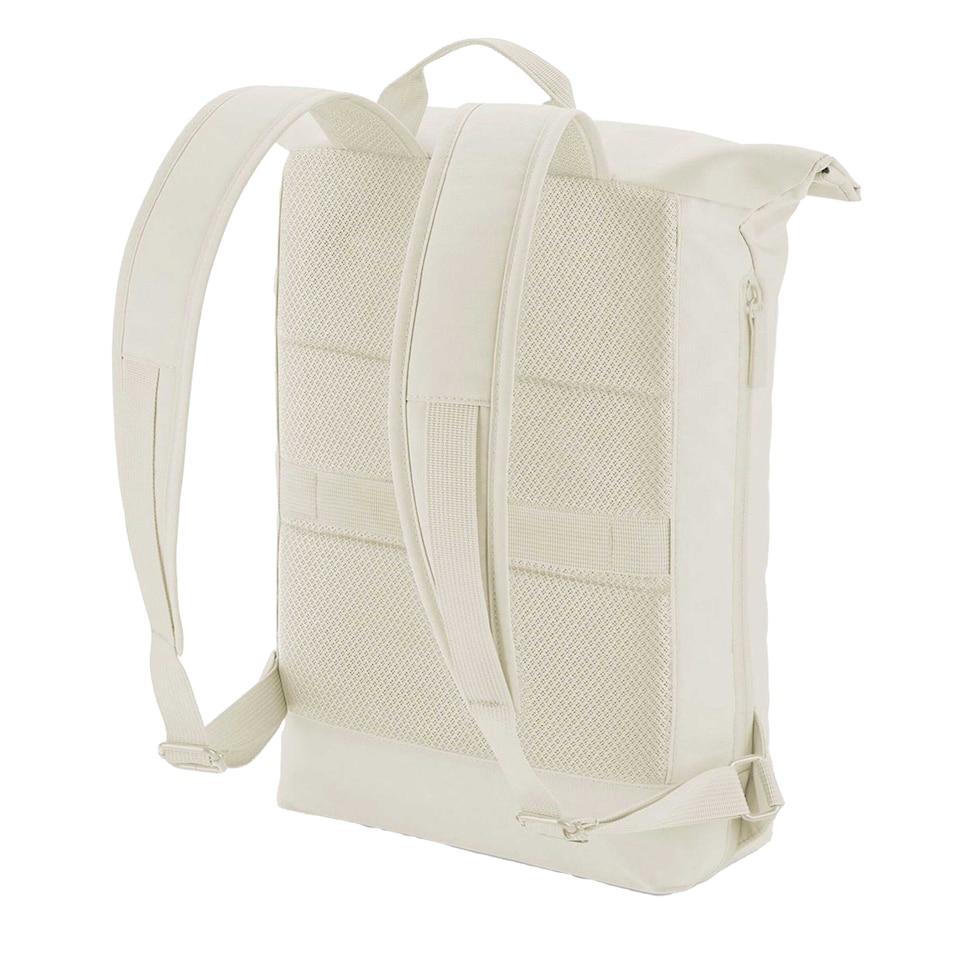 image 1 of Bagbase Simplicity Lite Roll Top Backpack | Brown | Beige | One Size | 1