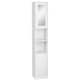 image 1 of kleankin Tall Bathroom Storage Cabinet with Mirror, Narrow Bathroom Unit, Freestanding Bathroom Cupboard with Adjustable Shelves and 2 Doors, White