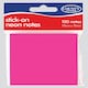 image 1 of Pack of 100 Neon Assorted Colours Stick on Notes - 76mm x 76mm