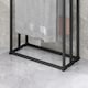 image 8 of HOMCOM Freestanding Towel Rack, Steel Towel Rail Holder with 3 Bars, Black