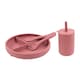 image 1 of Tiny Dining 3pc Baby Silicone Suction Feeding Set - Dusty Rose