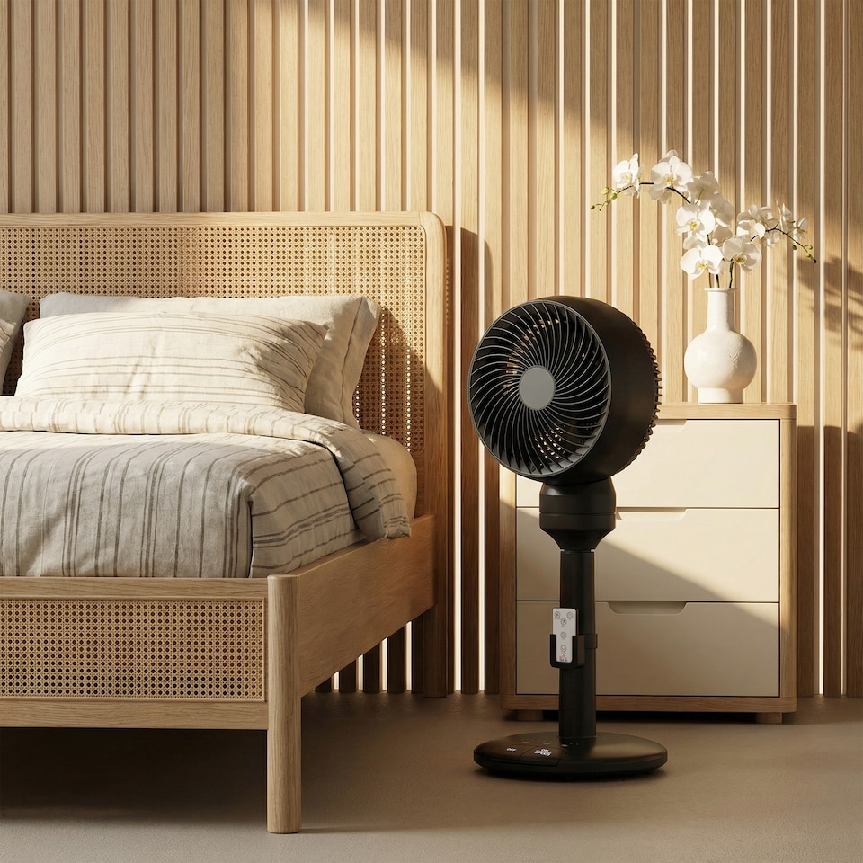 image 1 of HOMCOM 9" Pedestal Cooling Fan with Adjustable Speed and Mode