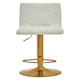 image 2 of Interiors By Premier Durable White And Gold Bar Stool With Round Base, Stylish Kitchen Bar Stool, Versatile Bar Stool For Guests