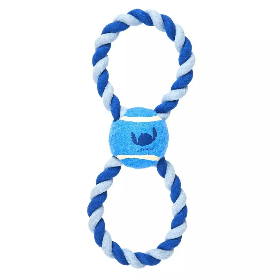 image 1 of Disney Stitch Tennis Ball Rope Dog Toy
