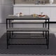 image 5 of Vida Designs Brooklyn 4 Seater Dining Set 3 Piece Table & Bench Set, Grey