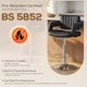 image 8 of HOMCOM Bar Stools Adjustable Swivel with Armrest Set of 2 Black