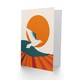 image 2 of Flight Sunset Sun Simple Retro Design Him Her Birthday Card