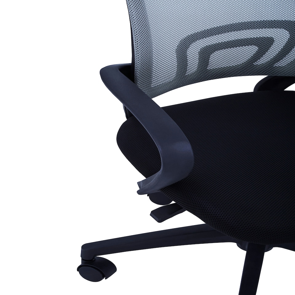 image 1 of Interiors by Premier Frazer Grey Home Office Chair with Black Arms