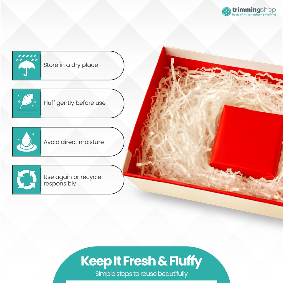 image 1 of Shredded Tissue Paper, Decorative Gift Packaging Hamper Filler - 100G
