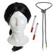 image 1 of Hitman Accessory Set - Wig, Cigarettes and Bootlace Tie Multi | One Size