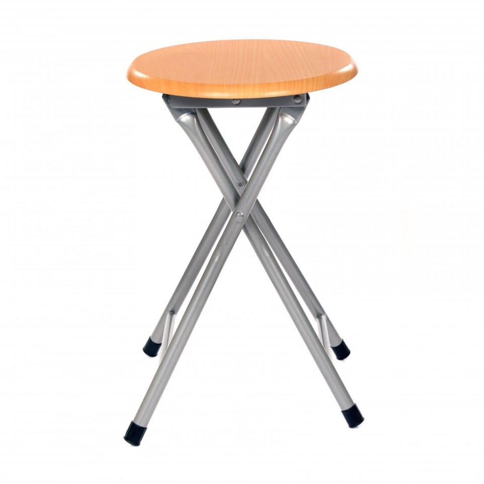 image 1 of Wooden Folding Breakfast Kitchen Bar Stool Seat | Brown