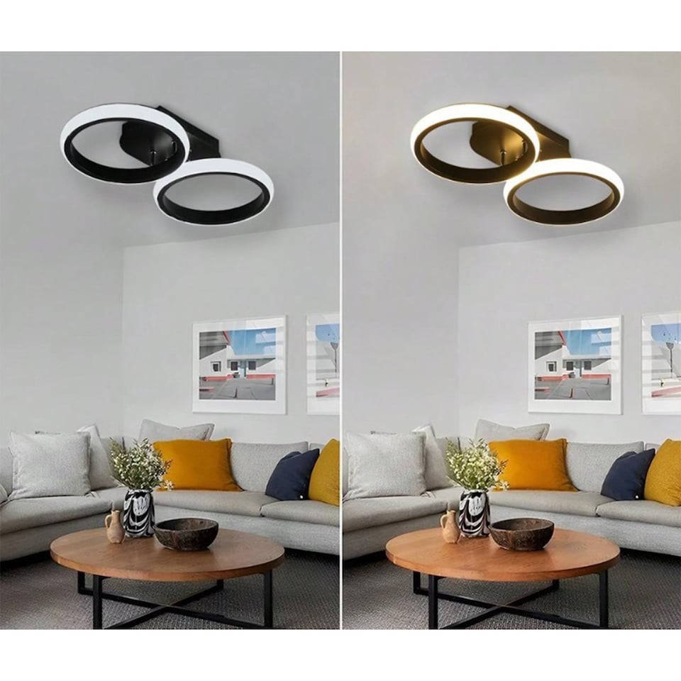 image 1 of LED Mounted Ceiling Lamp Decorative Lights Black