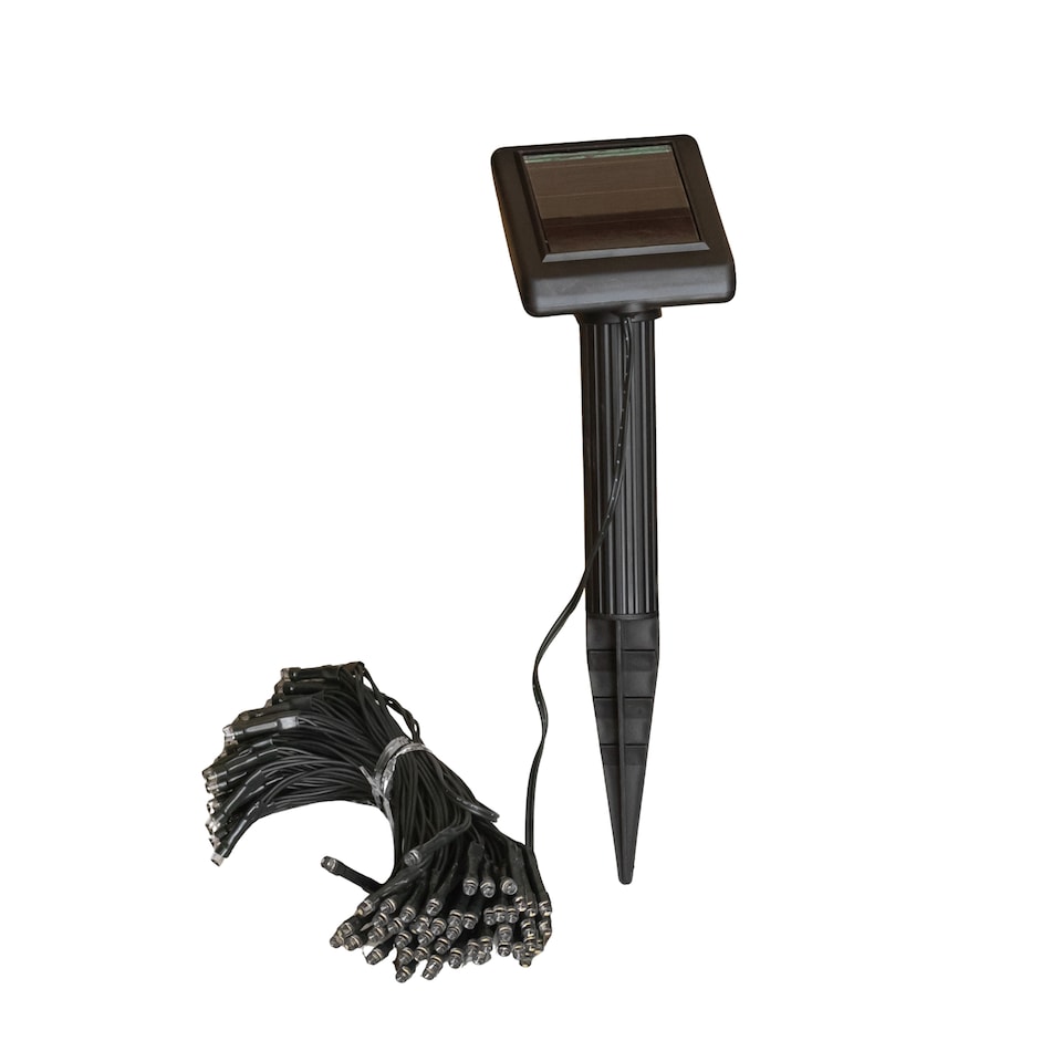 image 1 of 10m Solar Powered Outdoor Garden String Lights with 100 Warm White LEDs