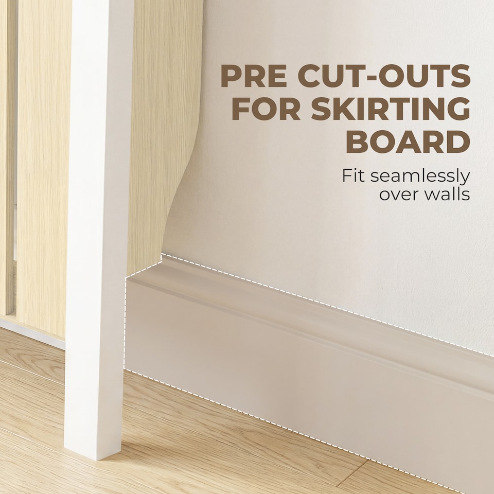 image 1 of HOMCOM Radiator Cover with Drawer and Vertical Slats Oak