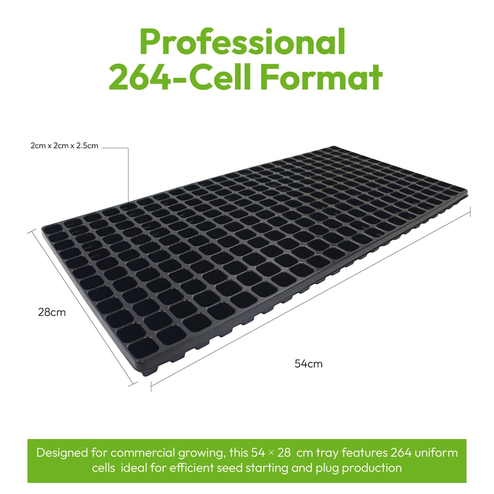 image 1 of 264 Cell Plug Trays Seedling Propagation Trays with Drainage Holes Pack of 100