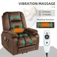 image 5 of HOMCOM Lift Chair with Vibration Massage, Heat, Quick Assembly, Brown Brown