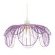 image 2 of Mate Lilac Metal Wire Overlapping Petal Ceiling Pendant Light Shade Purple