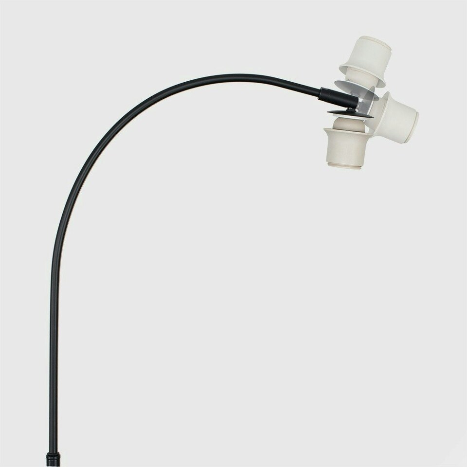 image 1 of ValueLights Modern Designer Style Black Curved Stem Floor Lamp Base | Black