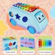 image 2 of Little Star Pull Along Musical Bus Xylophone, Colourful Engaging Shape Sorter for Interactive Musical Development