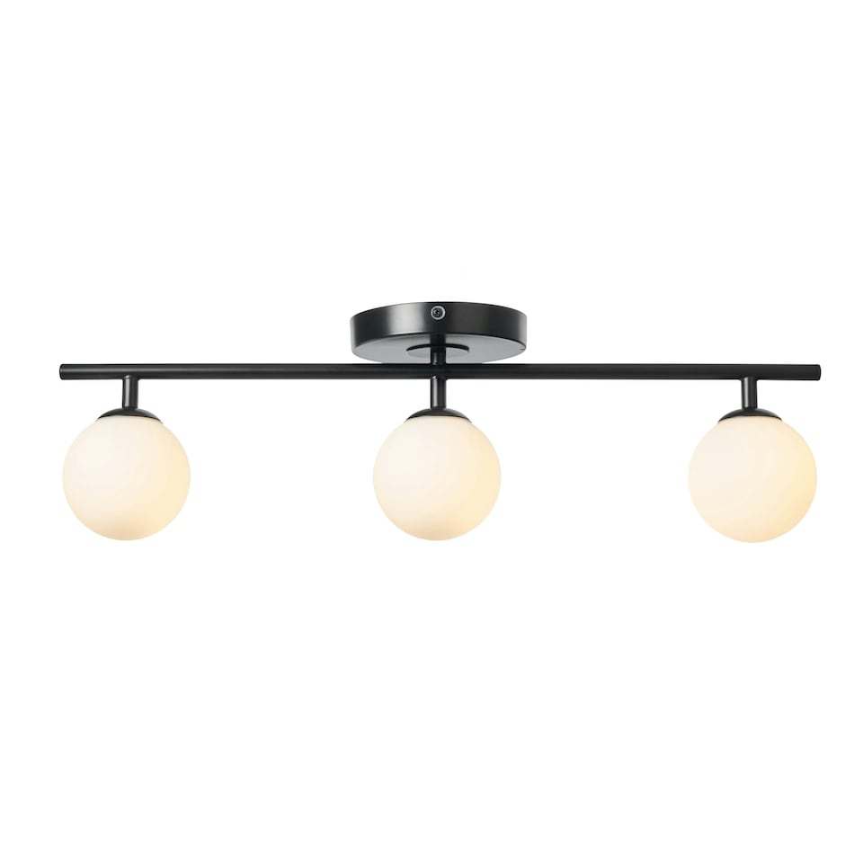 image 1 of BHS Nancy Bathroom Ceiling Spotlight Bar, Black Black | Black