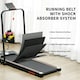 image 6 of HOMCOM Foldable Walking Treadmill w/ LED Display, Orange