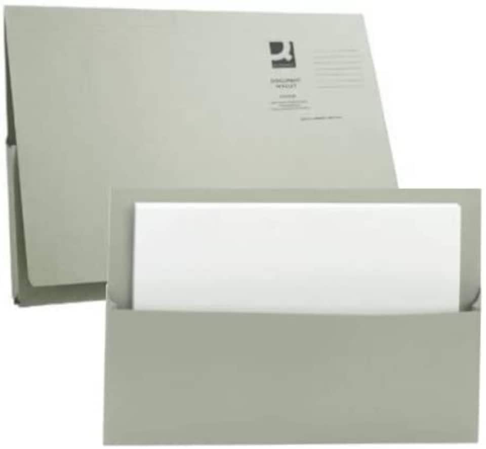image 1 of Pack of 50 Long Flap Foolscap Green Document Wallets