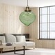 image 5 of Layla - Green Glass Easy Fit Pendant Shade with Antique Brass Detail