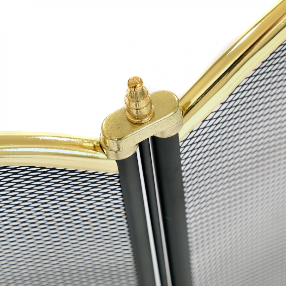 image 1 of Heavy Duty Steel 3 Panel Fire Screen Spark Guard
