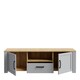 image 4 of Bohol 2 Door 1 Drawer TV Unit  in Riviera Oak/Grey Oak