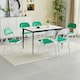 image 6 of Set of 6 Folding Dining Chairs with Metal Frame and Padded Seats