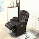 image 8 of Caesar Single Motor Rise Recliner Bonded Leather Heat & Massage Chair (Brown)