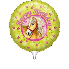 Amscan Horse Birthday Foil Balloon - Yellow/Pink - One Size