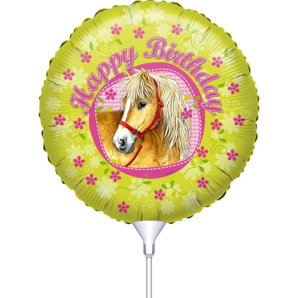 Amscan Horse Birthday Foil Balloon - Yellow/Pink - One Size