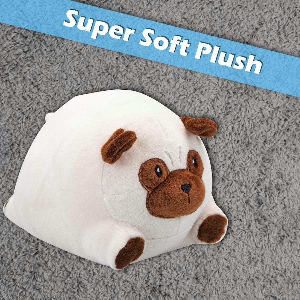 image 1 of Dog Soft Toy Cute Plushie Huggable Cuddly Stuffed Toy 13cm White