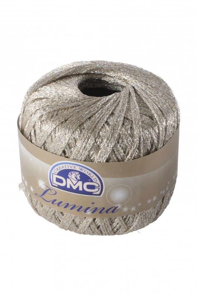 DMC Gold Lumina Metallic Yarn (Value Pack 10 x 20g Balls) For Embroidery, Crochet, Knitting - 150m per ball