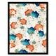 image 1 of Shin Bijutsukai Framed Wall Art Print Vintage Floral Flower Pattern Home Décor