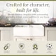 image 2 of Balterley Fireclay Double Bowl Stepped Weir Butler Kitchen Sink - with Overflow | White | White | 1
