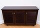 image 2 of Essentials Modern Shoe Storage Cabinet 3 Doors Footwear Stand Rack Unit Cupboard Dark Wenge