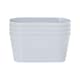 image 1 of Wham studio 4x 30cm Oval Plastic Trough | Grey | Cool Grey